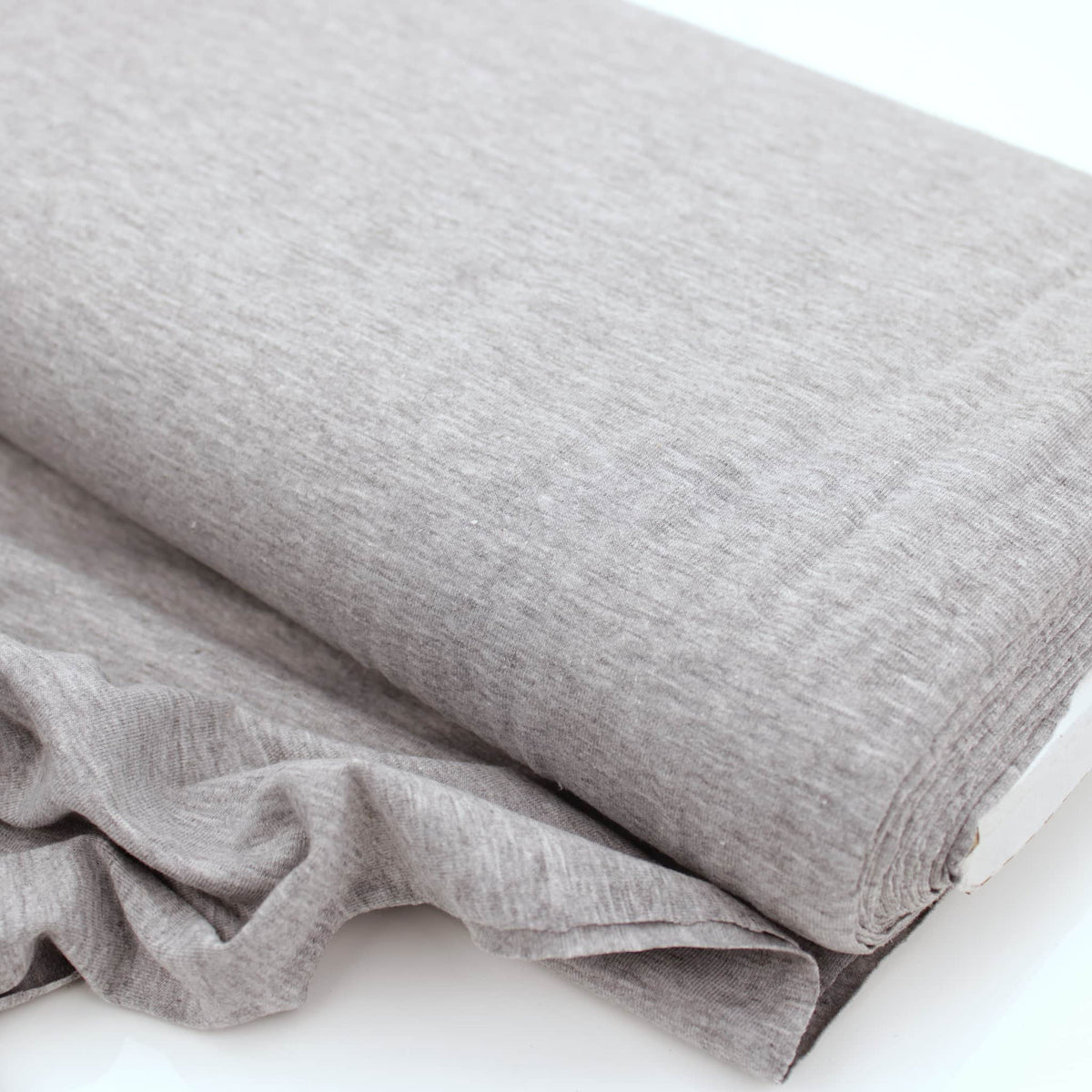 Cotton Jersey Plain/Solid OEKO-TEX Stretch - Light Grey Marl Melange