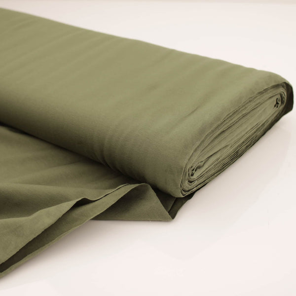 Cotton Jersey Plain/Solid OEKO-TEX Stretch Fabric Material Khaki