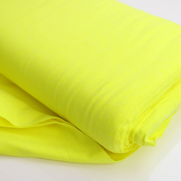 Cotton Jersey Plain/Solid OEKO-TEX Stretch Fabric Material Neon Yellow