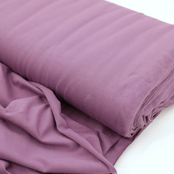 Cotton Jersey Plain/Solid OEKO-TEX Stretch Fabric Material Plum