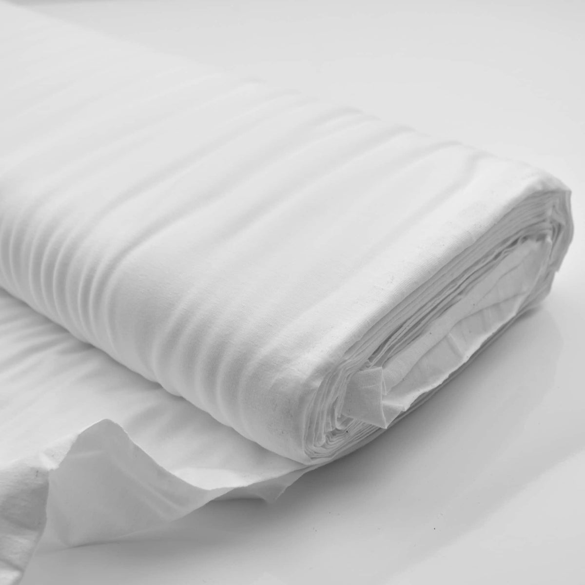 Cotton Jersey Plain/Solid OEKO-TEX Stretch Fabric Material White
