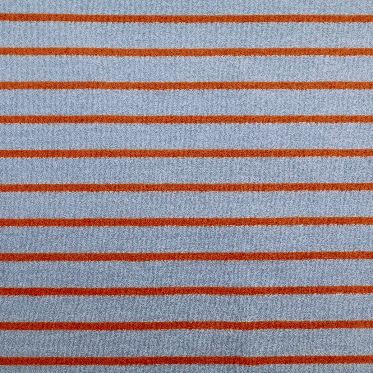 Cotton TerryCloth Towelling Yarn Dyed Stripes Absorbent Fabric - Blue & Brown