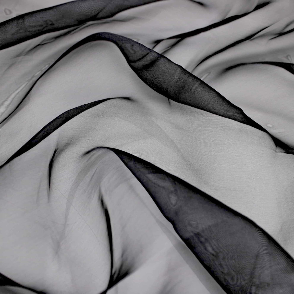Crystal Sheer Organza - Black