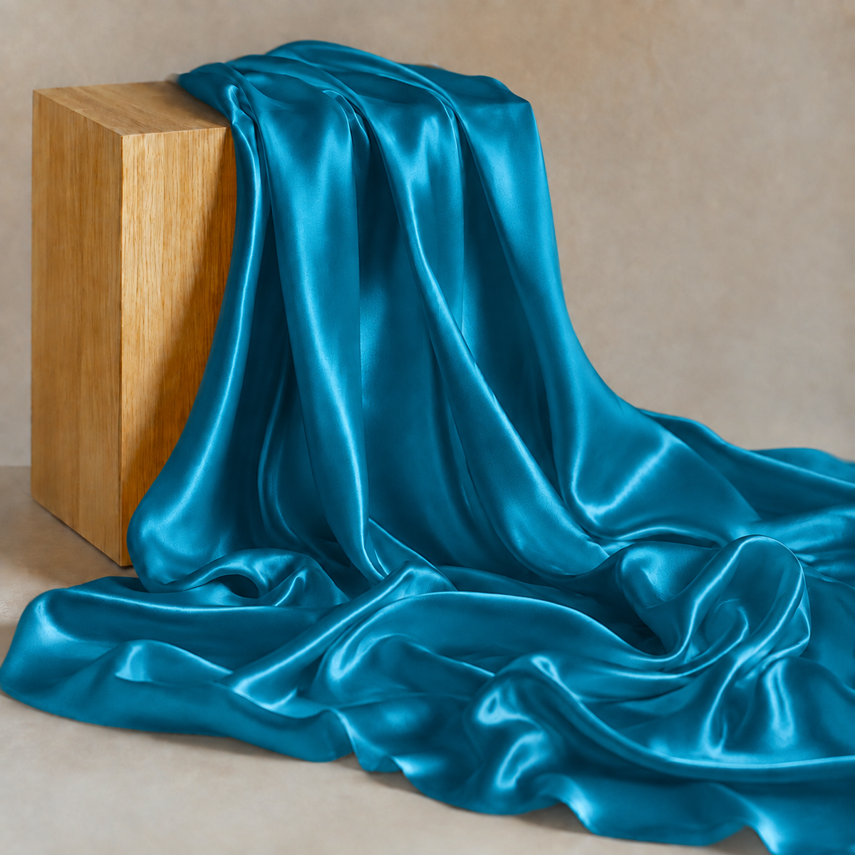 Mulberry Pure 100% Silk 22 Momme Luxury Bridal Fabric - Turquoise