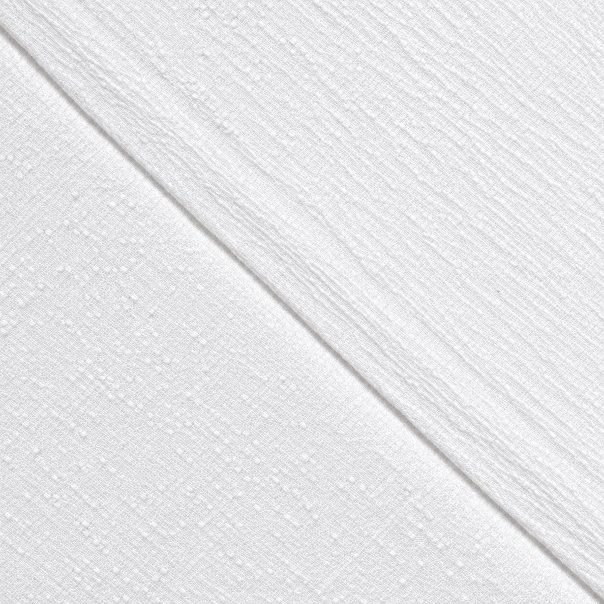 Dobby Cotton Textured Dressmaking Fabric - White
