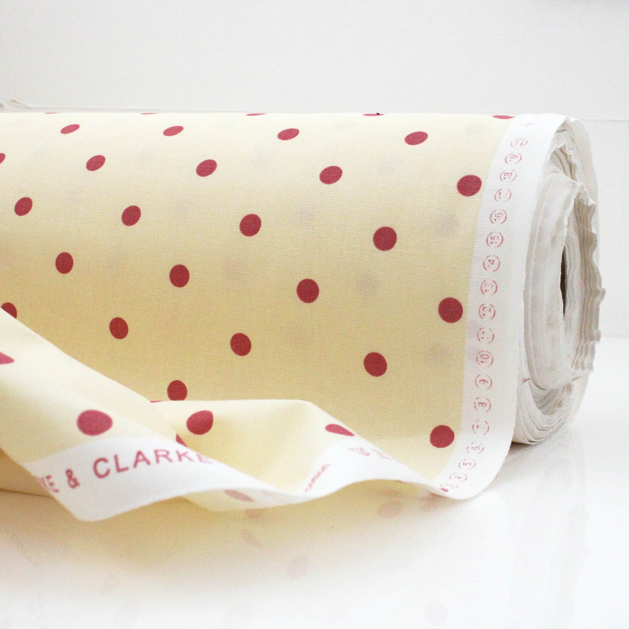 DOTTED RESIN COATED COTTON Cream Lullabee Fabrics