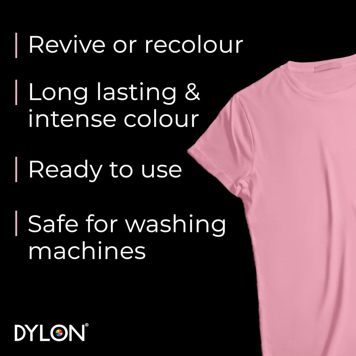 Dylon Washing Machine Fabric Dye Pods: Restore & Revive Clothes - Peony Pink