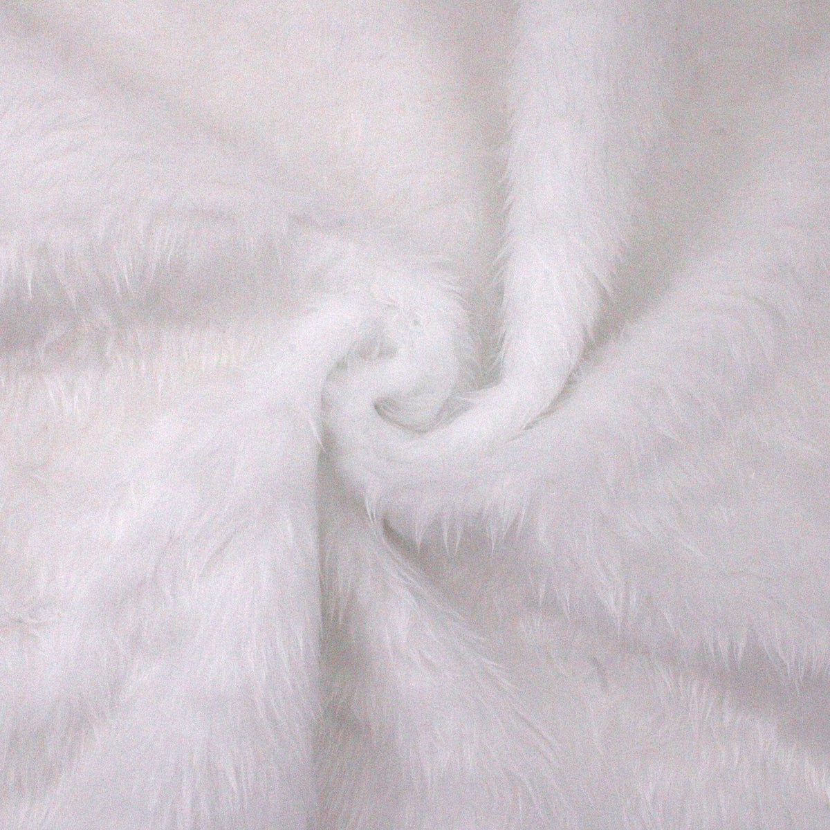 Faux Fur Soft Short Pile Fabric - White