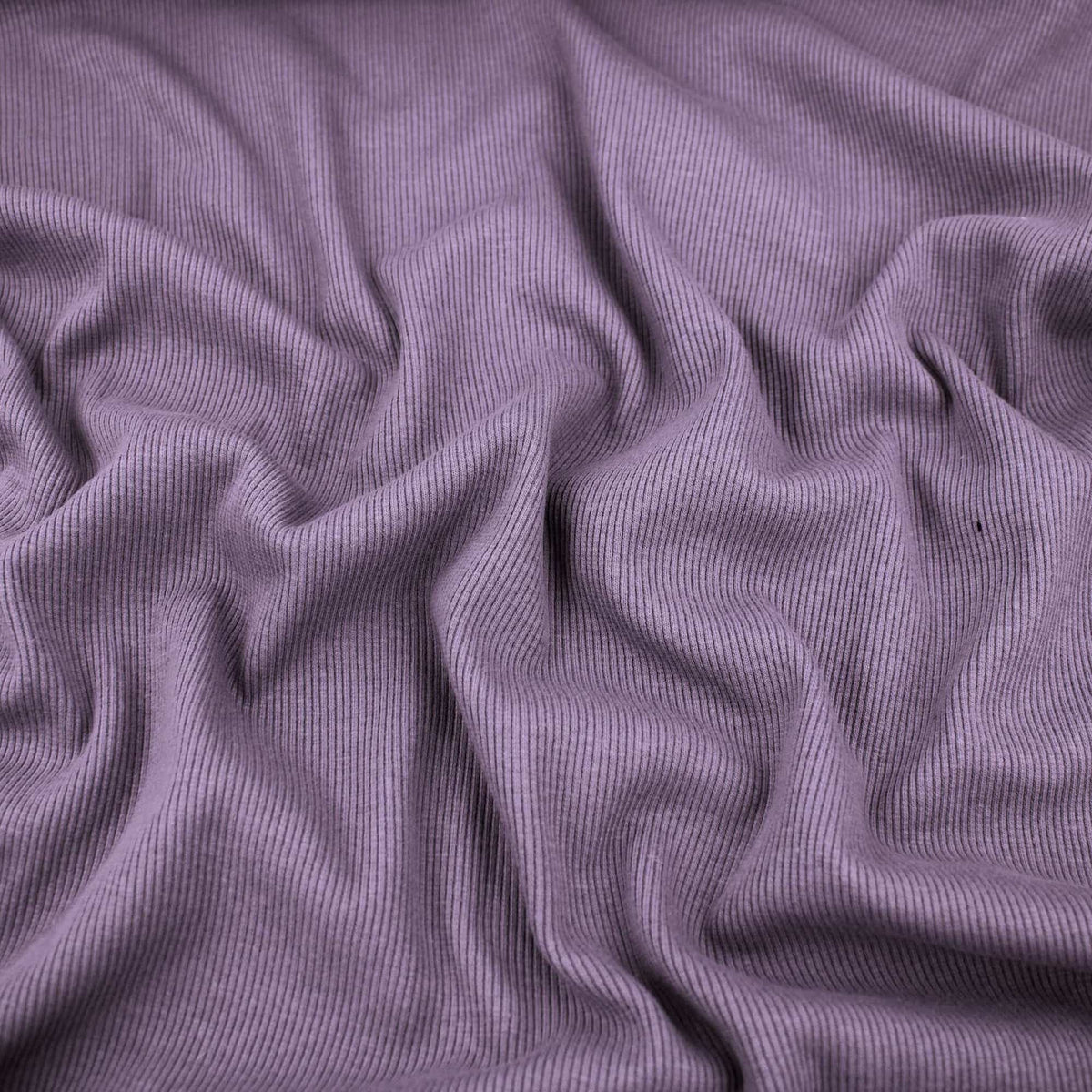 Fine Ribbed Cotton Jersey - Mauve
