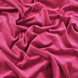 Genoa Pure 100% Cotton Velvet Upholstery Fabric - Raspberry