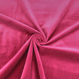 Genoa Pure 100% Cotton Velvet Upholstery Fabric - Raspberry