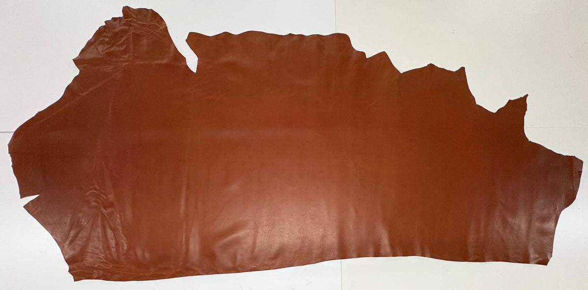 Genuine 100% Real Animal Side Cow Hide Leather for Bag Making Boots Upholstery - Brandy Brown 1/174