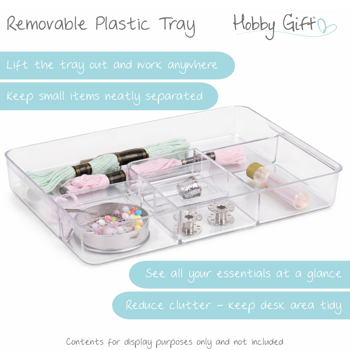 Haberdashery & Craft Sewing Basket - Appliqué Caravan