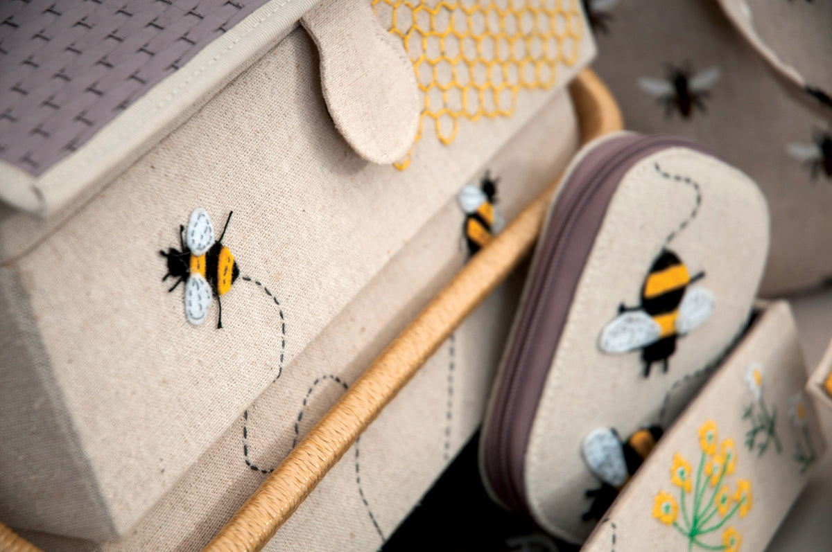 Haberdashery & Craft Sewing Box with Drawer - XL Bee Hive