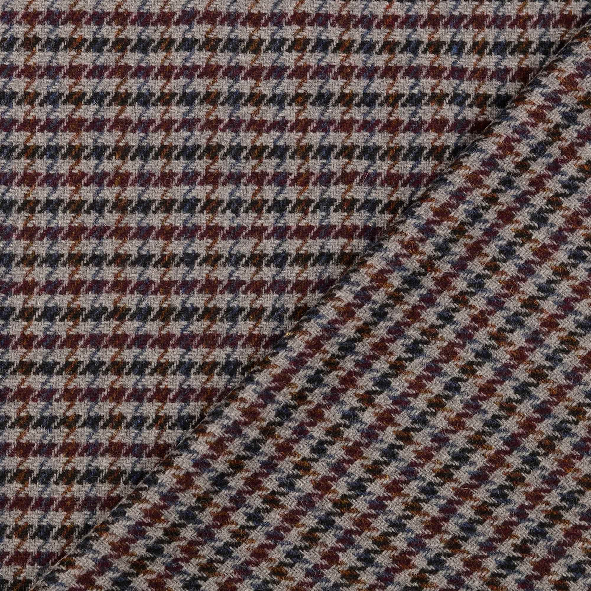 Hadrian Wool Mix Coating Jacketing and Suiting Fabric - Autumn Houndstooth