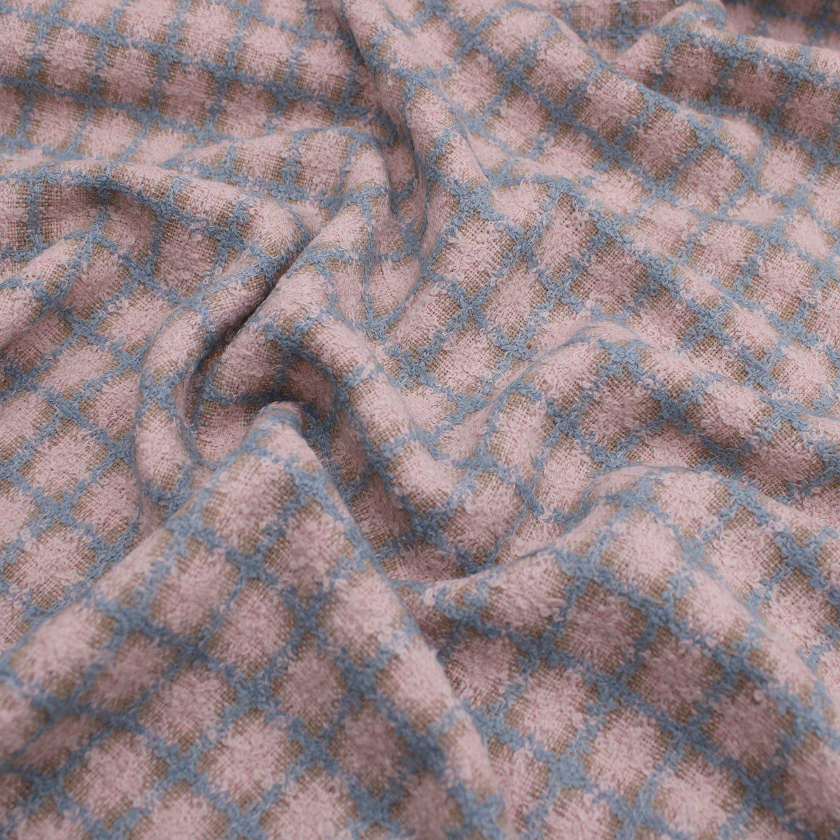Blue Pink Check Tweed