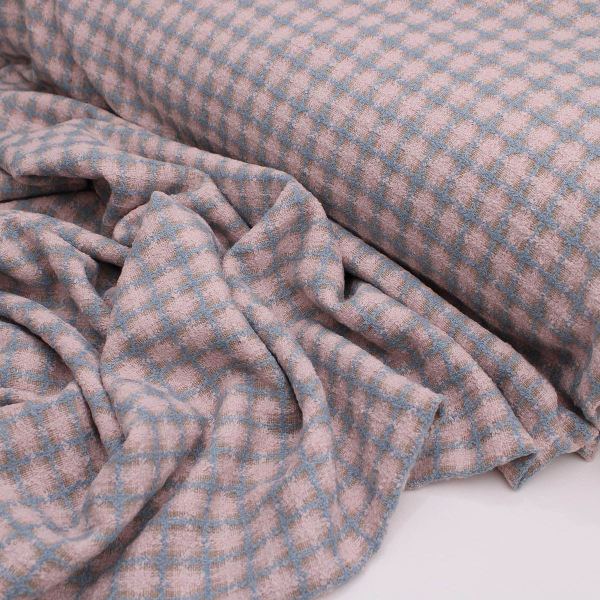 Blue Pink Check Tweed