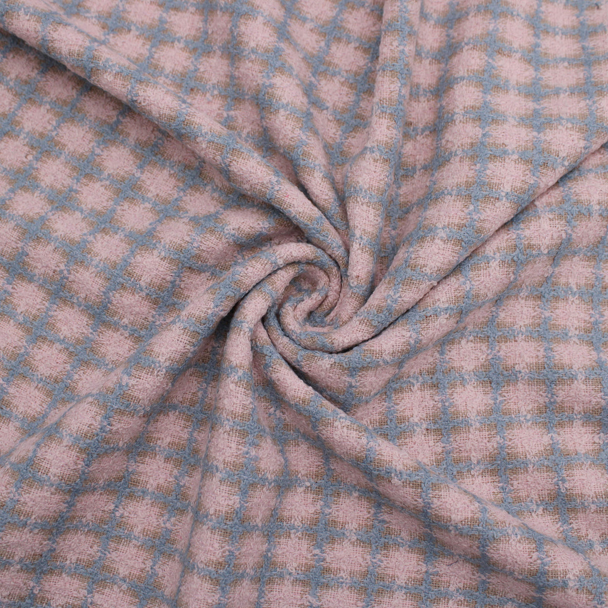 Blue Pink Check Tweed
