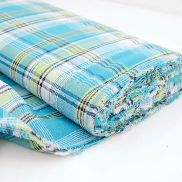 Indian Madras Shirting Cotton Checked Tartan Fabric Material Mauritian
