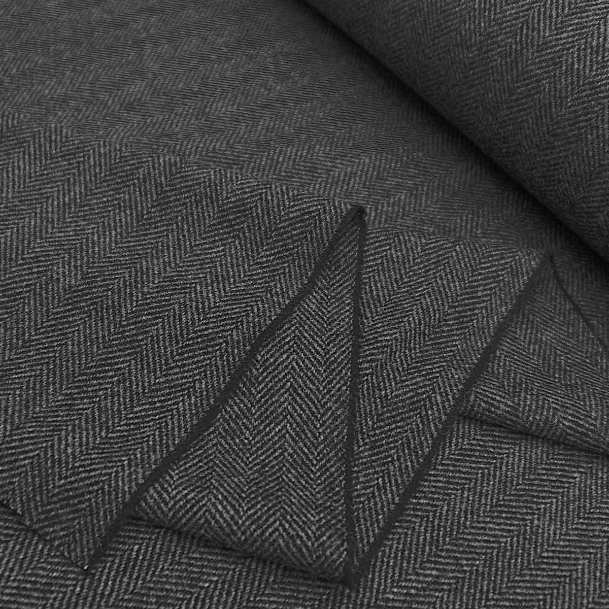 Charcoal Herringbone