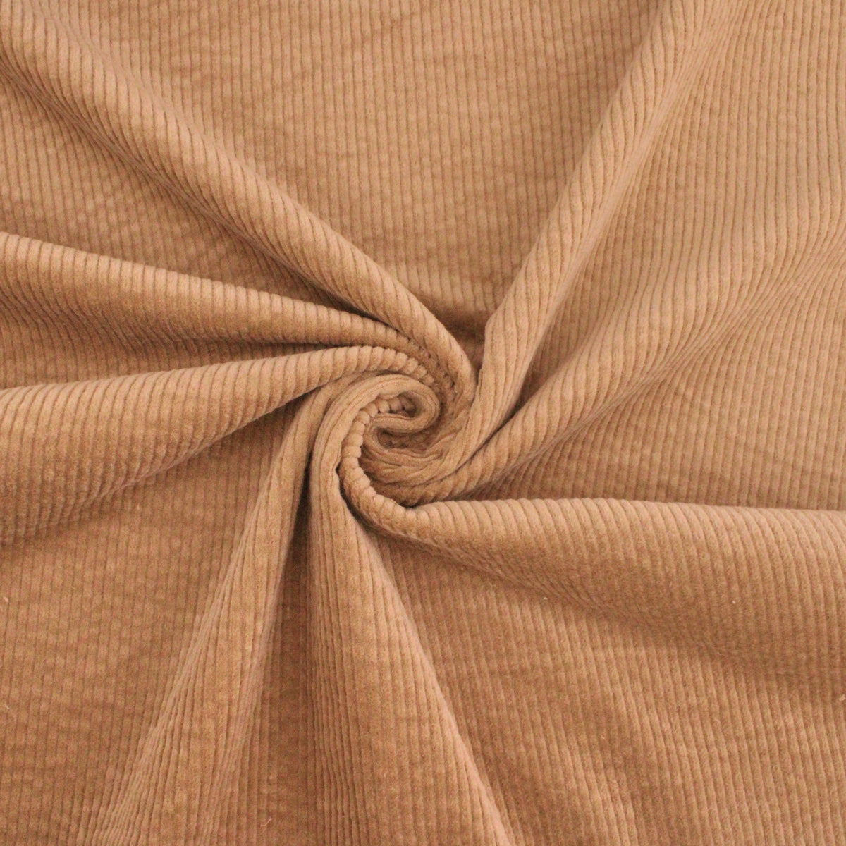 Jumbo 6 Wale Stretch Cotton Corduroy - Tan