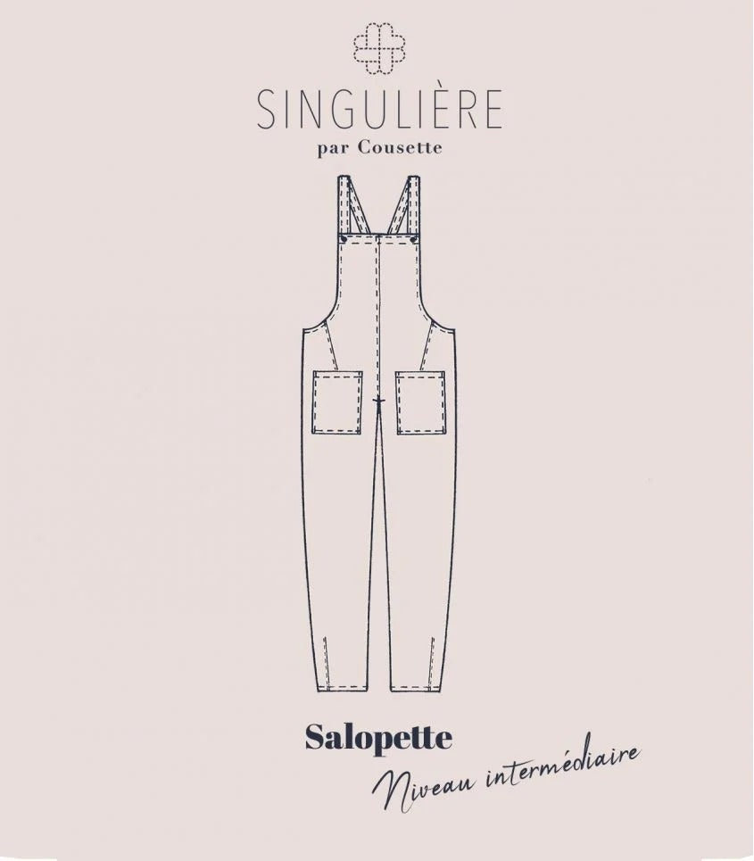La Salopette Dungarees Sewing Pattern Size XS - 3XL - By Singulière par Cousette