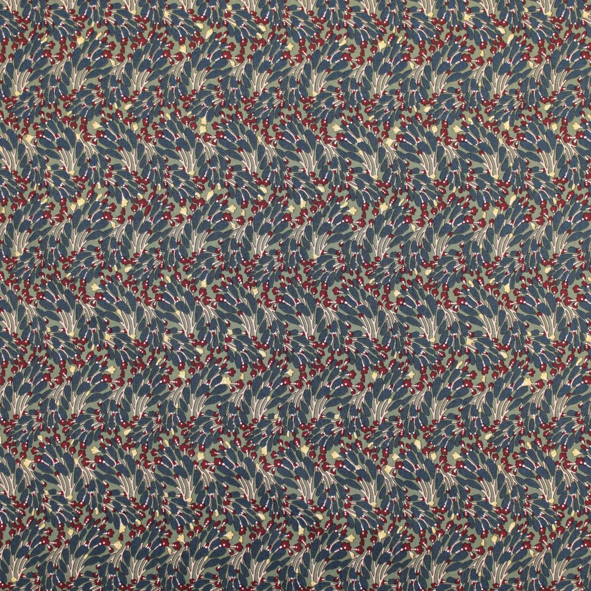 Layla Soft Pima Cotton Lawn Fabric Material Teal in Bloom