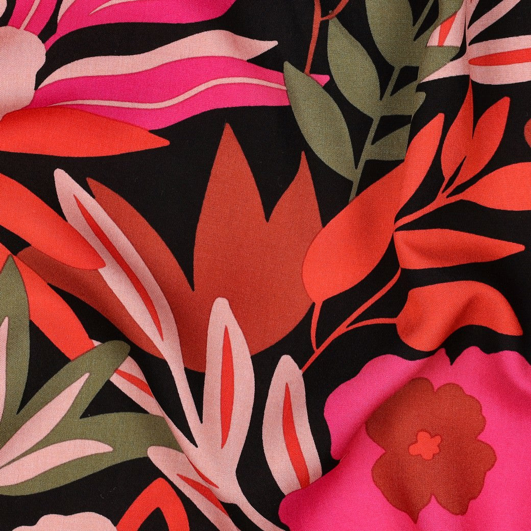 Pink Black Floral