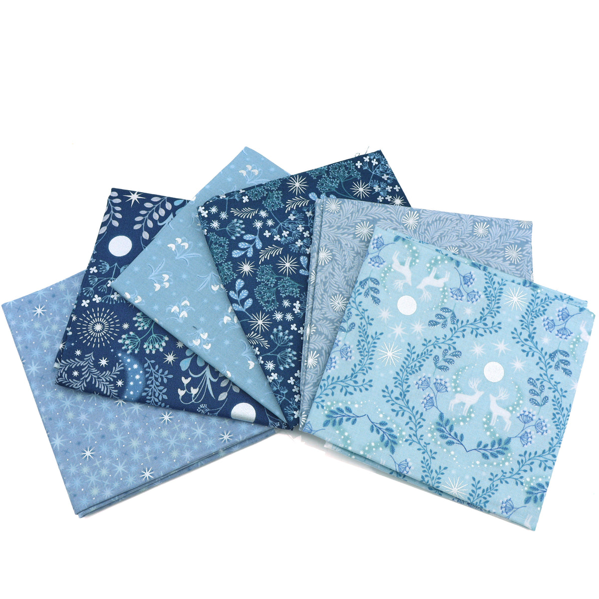 Lewis and Irene Cotton Fat Quarter Bundle Cotton Quilting Patchwork Fabric - 6 A Winters Moon