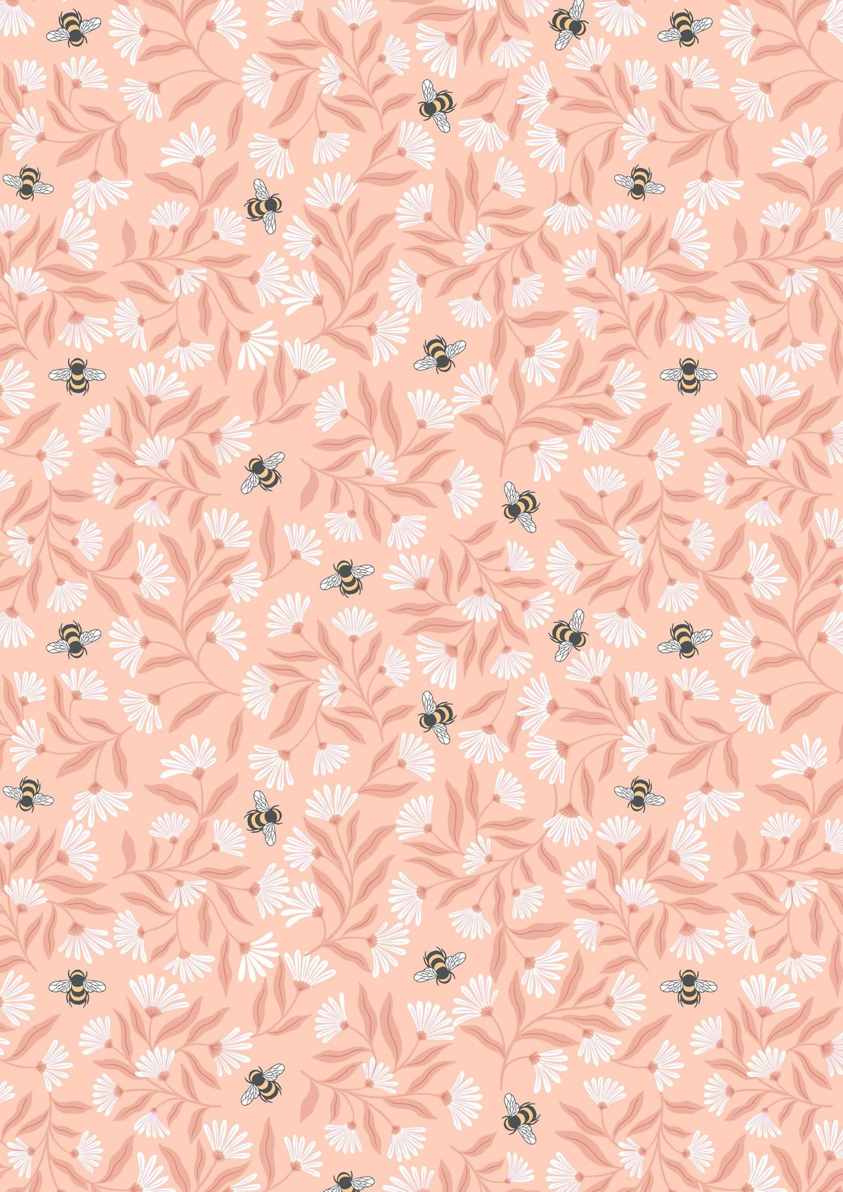 Bees on Peach Blush