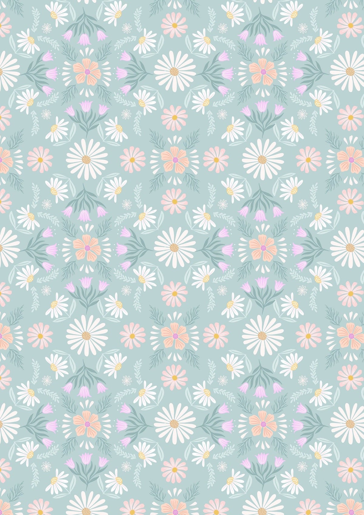 Flowers on Blue