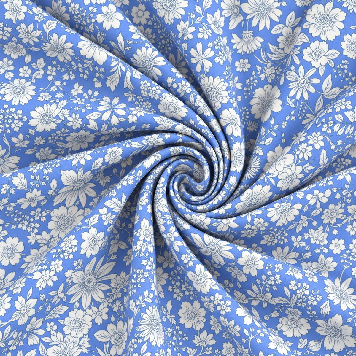 Liberty Emily Belle Quilting Cotton Craft Fabric - Marine Blue