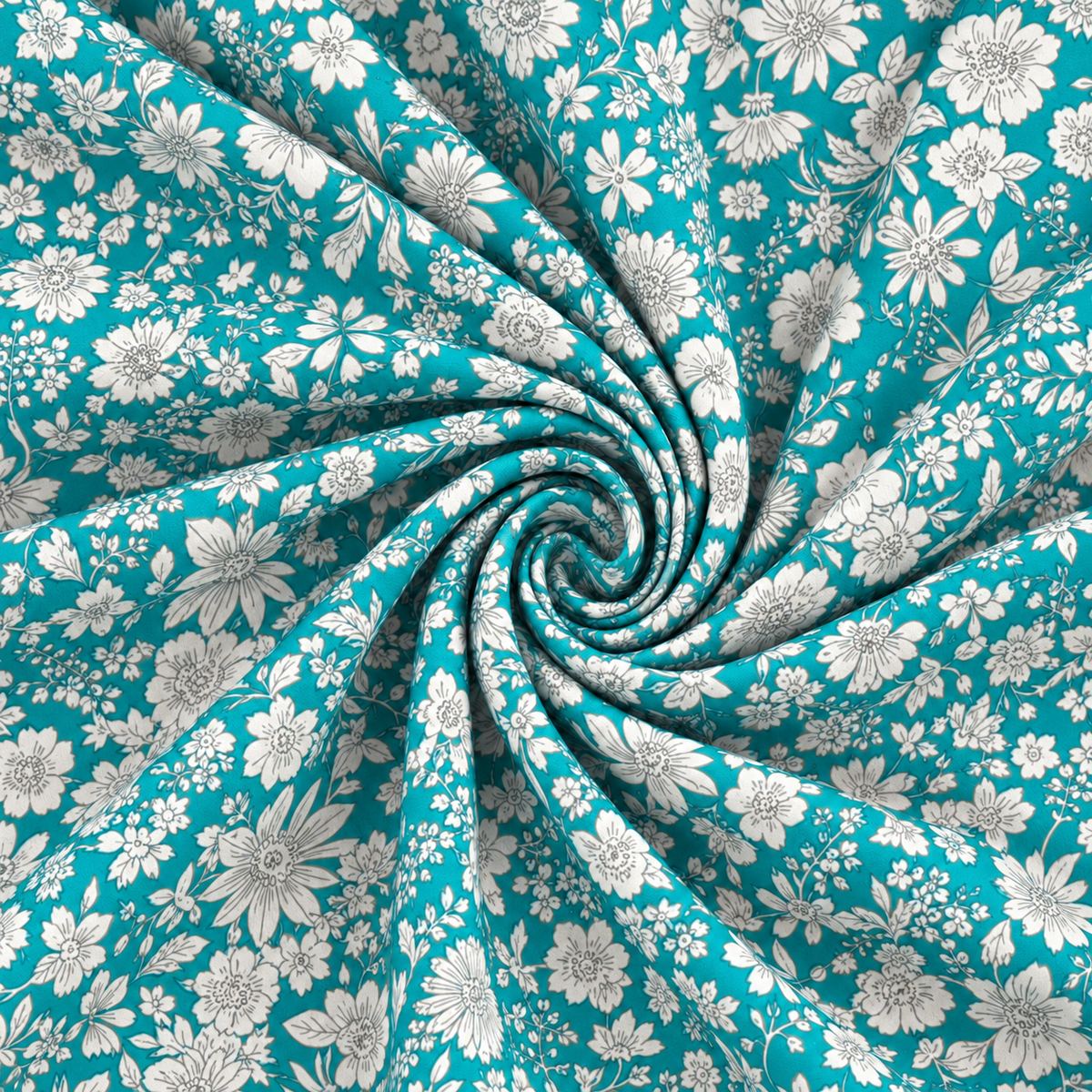 Liberty Emily Belle Quilting Cotton Craft Fabric - Peacock