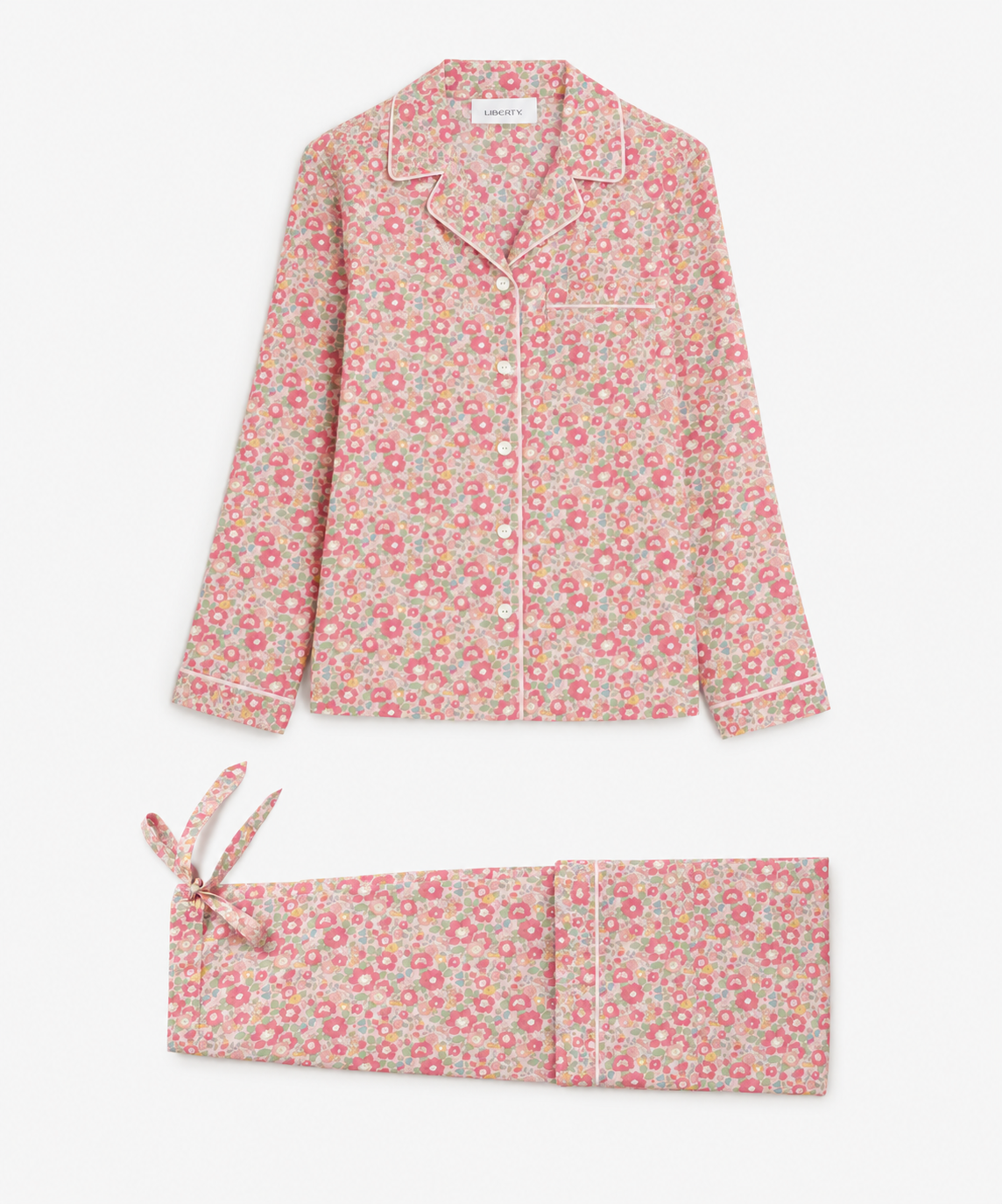 Liberty Tana Lawn Cotton Dressmaking Fabric - Betsy Meadow Pink B