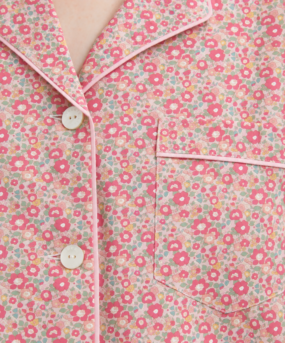 Liberty Tana Lawn Cotton Dressmaking Fabric - Betsy Meadow Pink B
