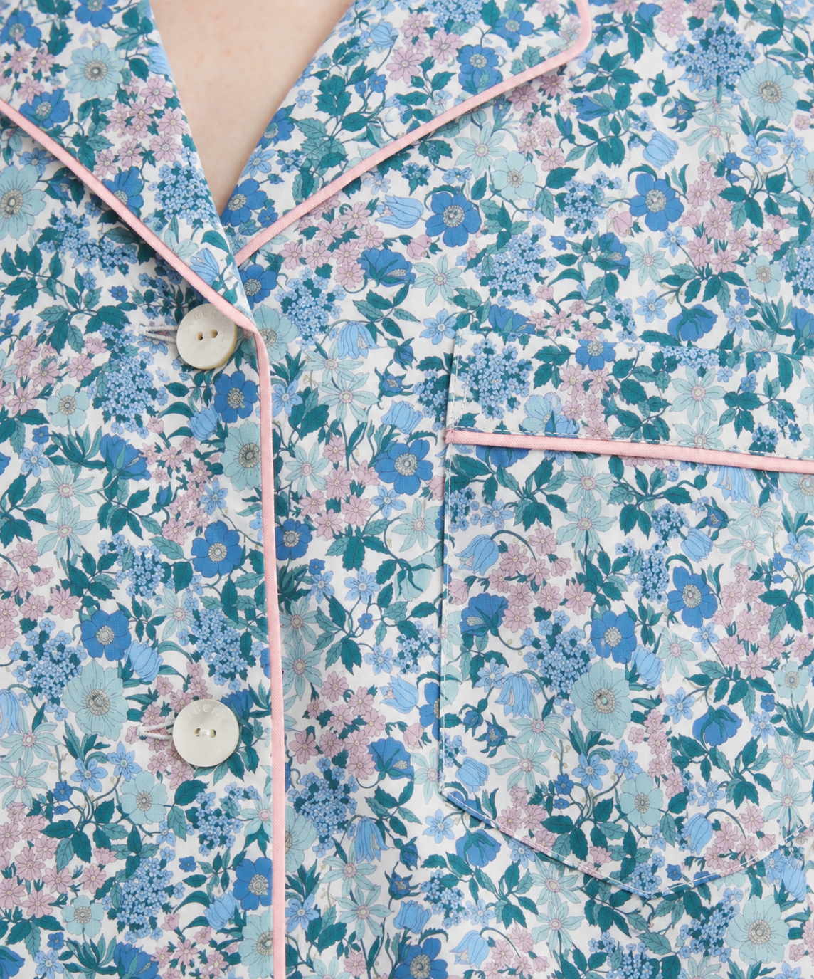 Liberty Tana Lawn Cotton Dressmaking Fabric - Clarabell Blue B
