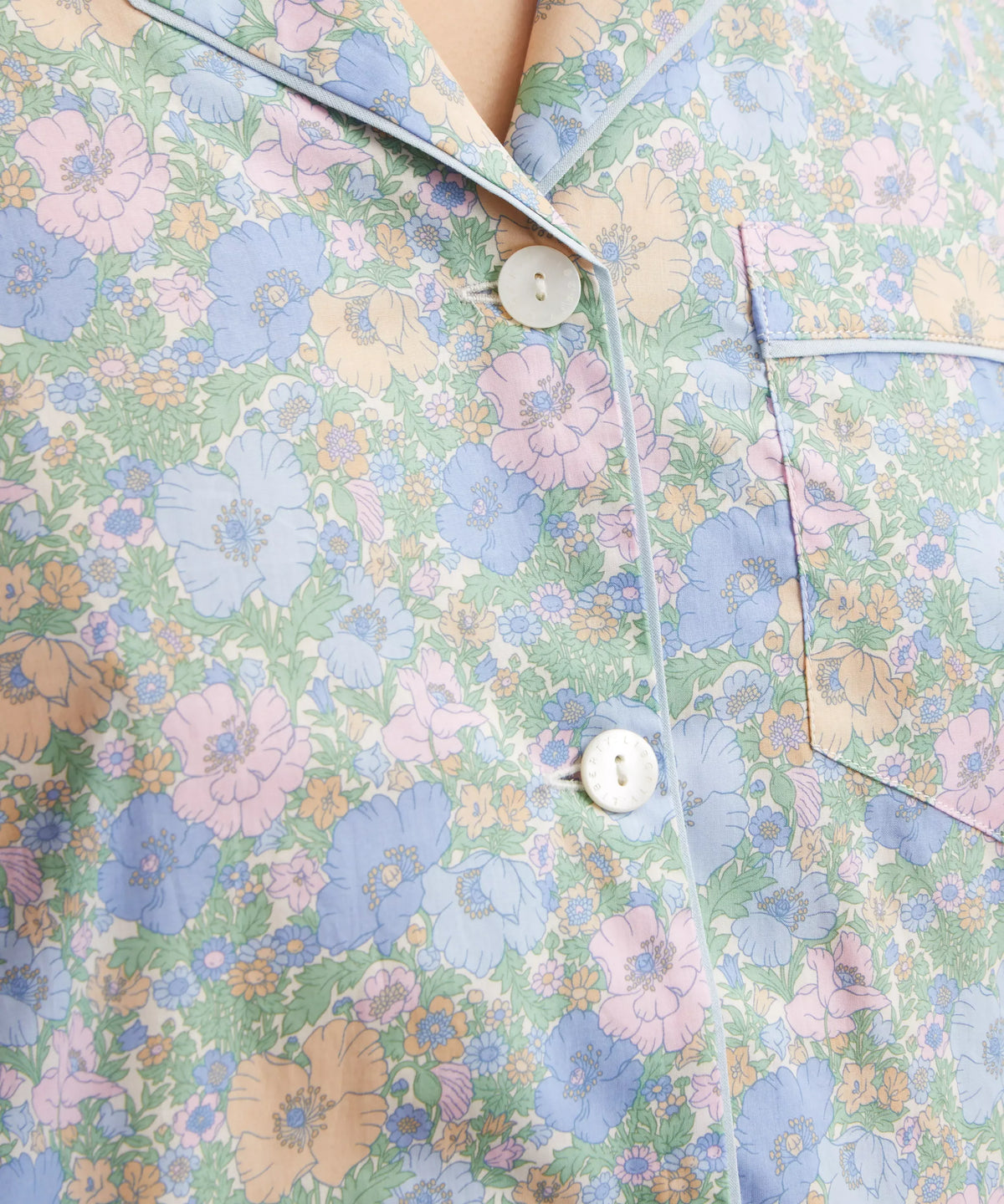 Liberty Tana Lawn Cotton Dressmaking Fabric - Meadow Song Blue D