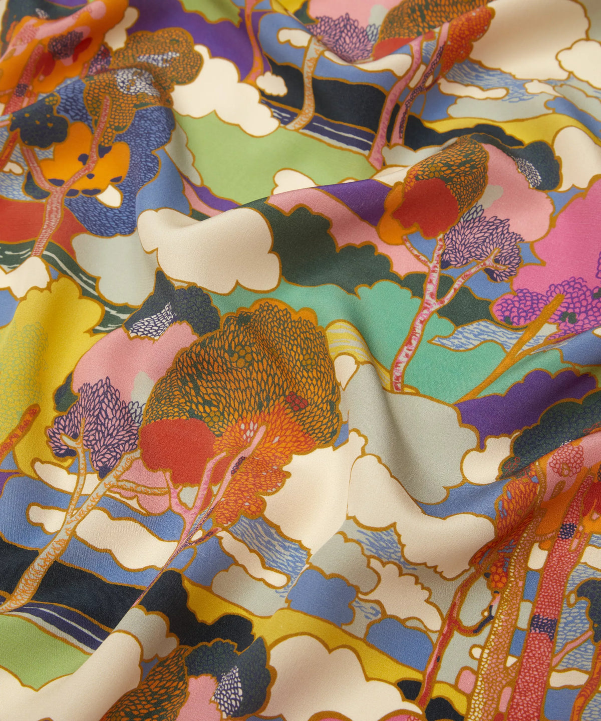 Liberty Tana Lawn Cotton Dressmaking Fabric - Prospect Road Bright A