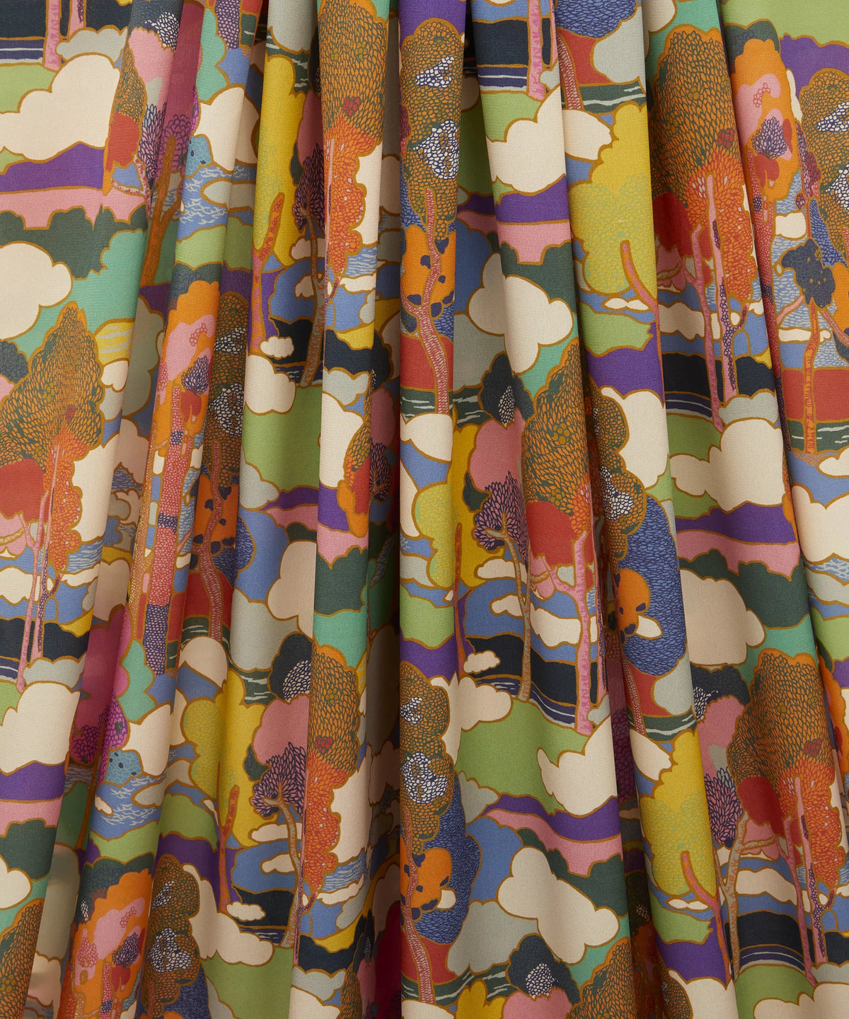 Liberty Tana Lawn Cotton Dressmaking Fabric - Prospect Road Bright A