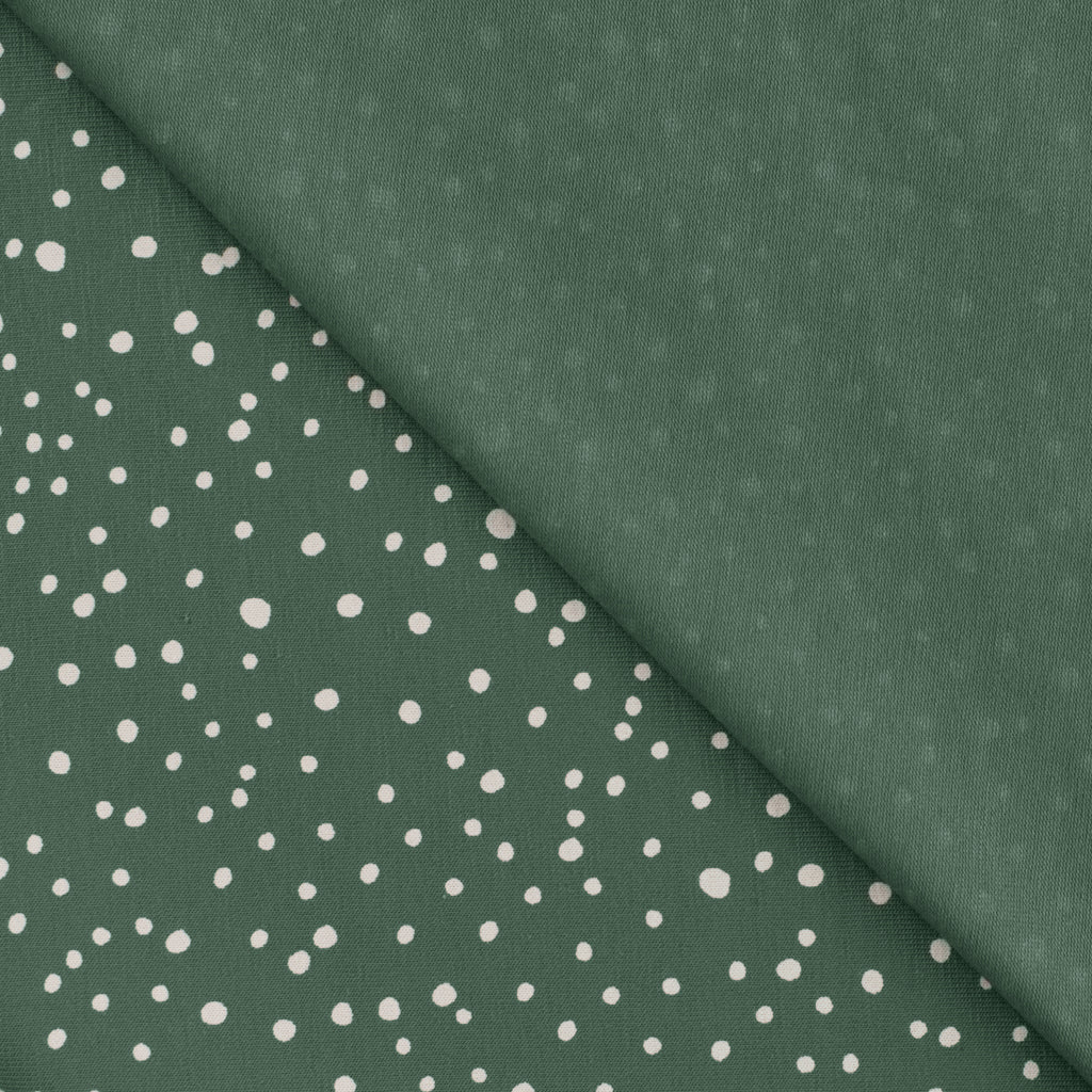 Little Dots and Spots Cotton Jersey - Dusty Green