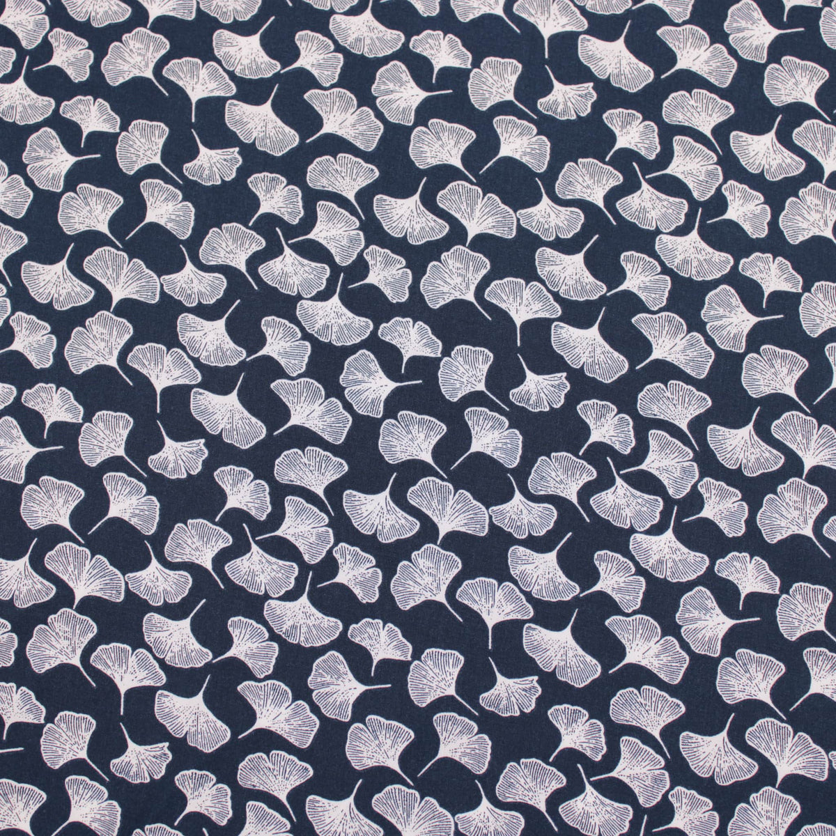 Lucille Dressmaking Viscose Challis Fabric Material Amanda Abstract Gingko Leaves
