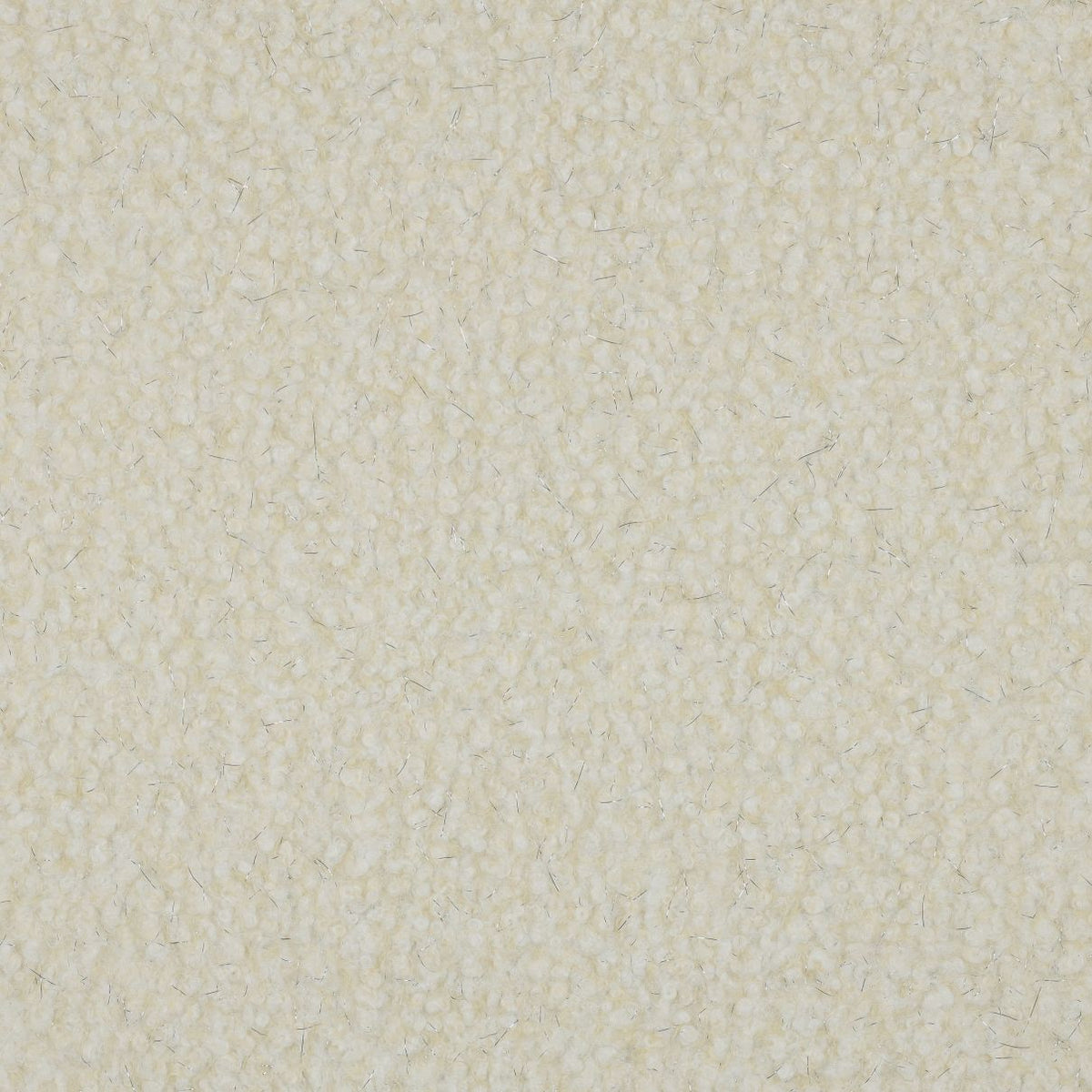 Lurex Chunky Boucle Curled Sheep Wool Look - Ecru