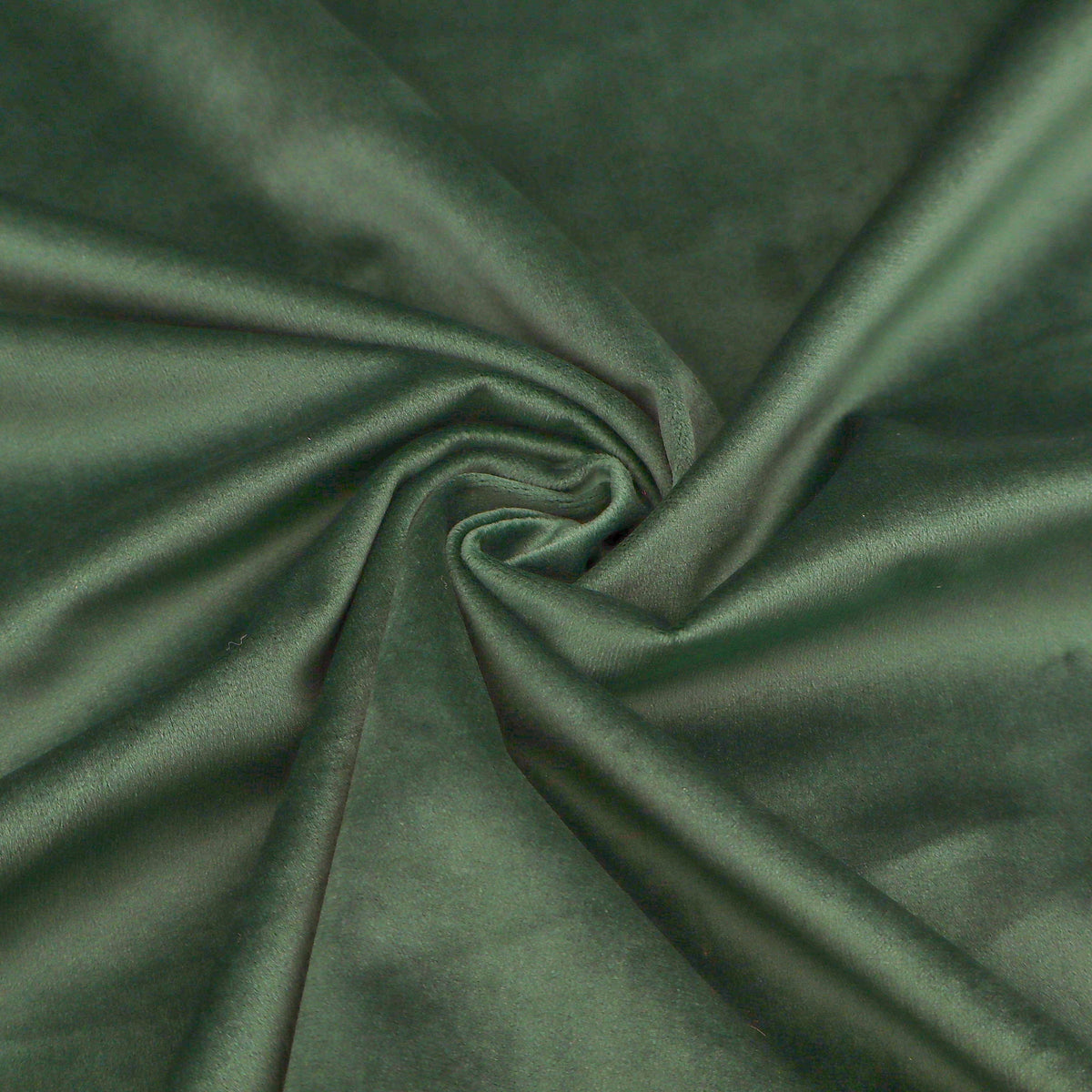 Antalya Plain Velvet Upholstery Plush Furnishing Fabric - Forest Green