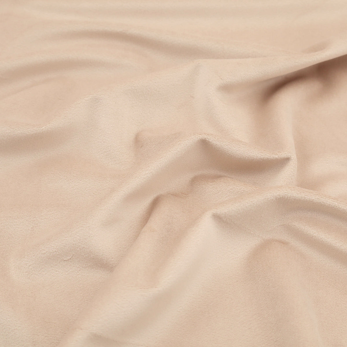 Antalya Plain Velvet Upholstery Plush Furnishing Fabric - Oyster