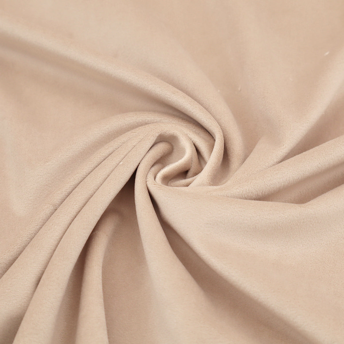 Antalya Plain Velvet Upholstery Plush Furnishing Fabric - Oyster