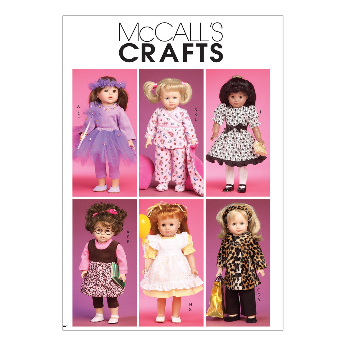 McCall's Doll Clothes Sewing Pattern M6005