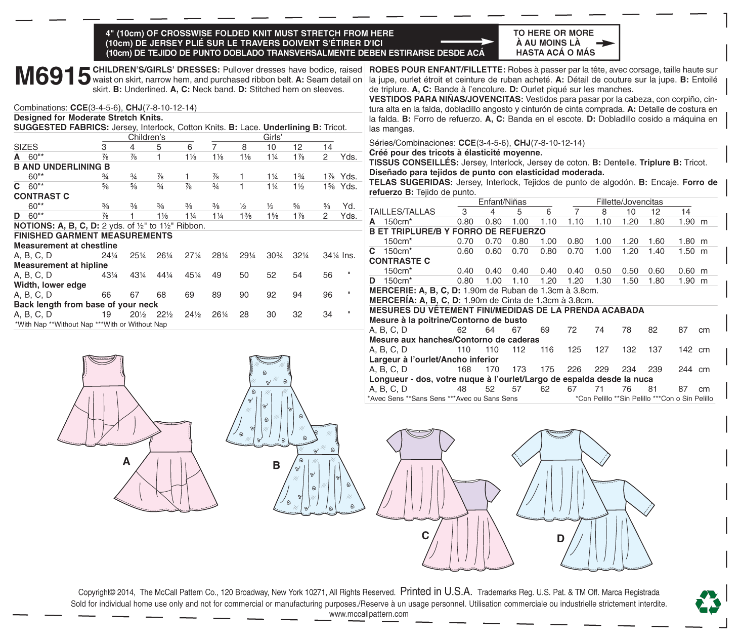 McCall’s Dress Sewing Pattern M6915