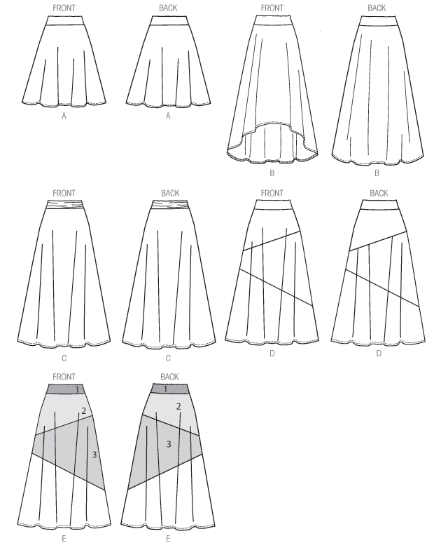 McCall’s Skirt Sewing Pattern M6966