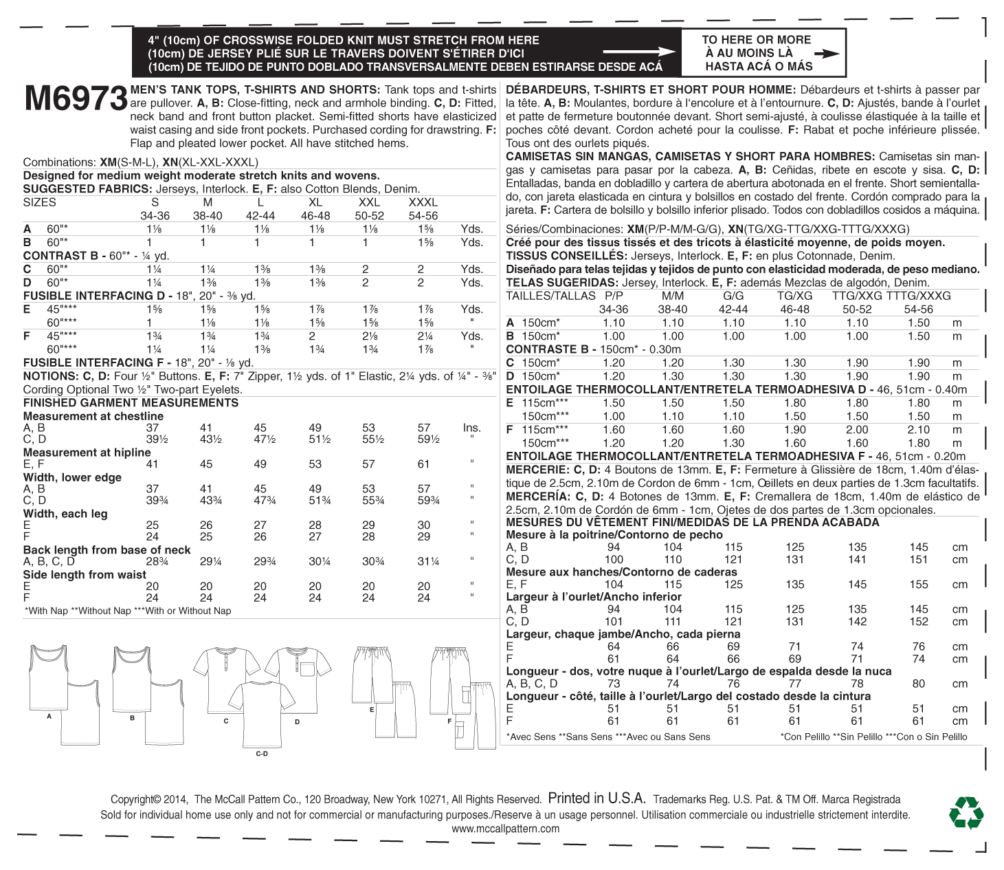 McCall’s Casual Sewing Pattern M6973
