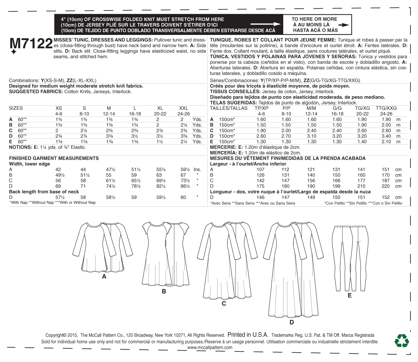 McCall’s Dress Sewing Pattern M7122